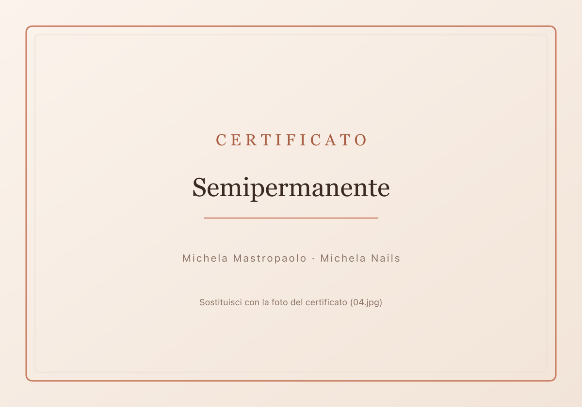 Certificato — Gel system