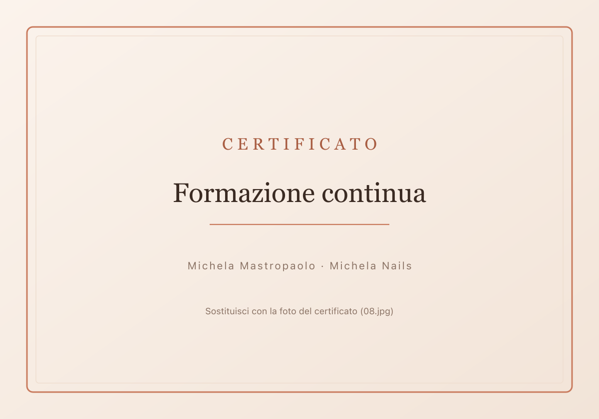 Certificato — Formazione continua